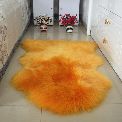 Faux Sheepskin Faux Fur Rug-Fluffy Rug for the Bedroom-Living Room or Nursery Furry Carpet or Throw for Chairs, Stools and Sofa