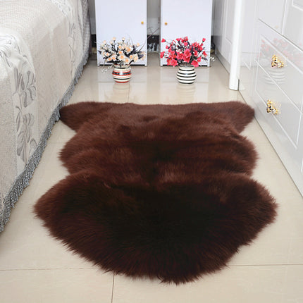 Faux Sheepskin Faux Fur Rug-Fluffy Rug for the Bedroom-Living Room or Nursery Furry Carpet or Throw for Chairs, Stools and Sofa