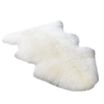 Faux Sheepskin Faux Fur Rug-Fluffy Rug for the Bedroom-Living Room or Nursery Furry Carpet or Throw for Chairs, Stools and Sofa