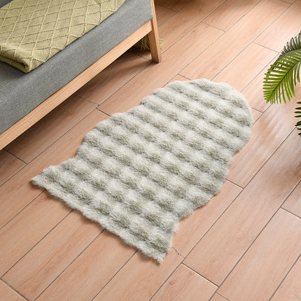 Faux Rabbit Fur Rug -for Living Room Indoor Sofa Area Rug for Bedroom Cute Soft Rug for Children Kids Washable Carpet Non-Slip