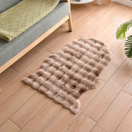 Faux Rabbit Fur Rug -for Living Room Indoor Sofa Area Rug for Bedroom Cute Soft Rug for Children Kids Washable Carpet Non-Slip