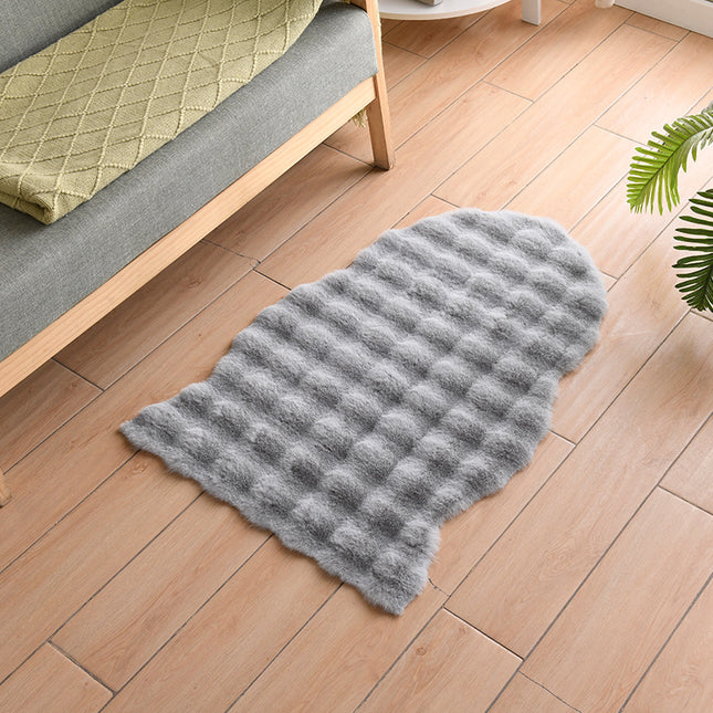 Faux Rabbit Fur Rug -for Living Room Indoor Sofa Area Rug for Bedroom Cute Soft Rug for Children Kids Washable Carpet Non-Slip