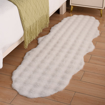 Tapis de chambre à coucher ultra moelleux en fausse fourrure de lapin, tapis super doux, tapis de sol antidérapant, adapté comme salon, chambre à coucher, chambre d'enfant