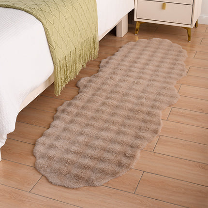 Tapis de chambre à coucher ultra moelleux en fausse fourrure de lapin, tapis super doux, tapis de sol antidérapant, adapté comme salon, chambre à coucher, chambre d'enfant