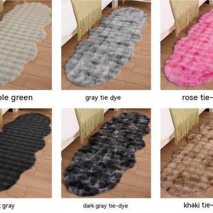 Tapis de chambre à coucher ultra moelleux en fausse fourrure de lapin, tapis super doux, tapis de sol antidérapant, adapté comme salon, chambre à coucher, chambre d'enfant