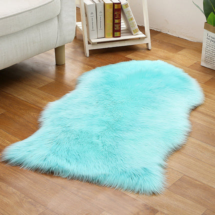 Teppich im Schaffell-Stil aus Kunstfell, Flauschige Teppiche aus Kunstfleece, Sitzpolster, rutschfester Yoga-Teppich für Wohnzimmer, Schlafzimmer, Sofa, Bodenteppiche