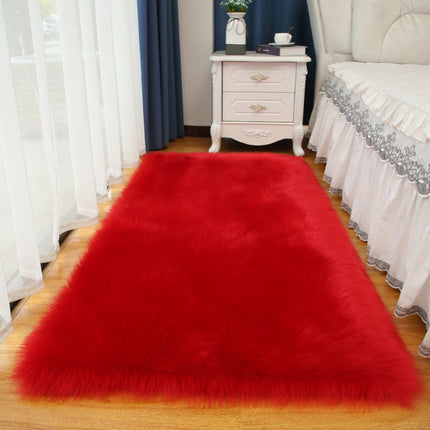 Artificial Hair Rugs Soft Fluffy Rugs Shaggy Rugs Faux Sheepskin Area Floor Rugs Living Room Children's Room Decoration