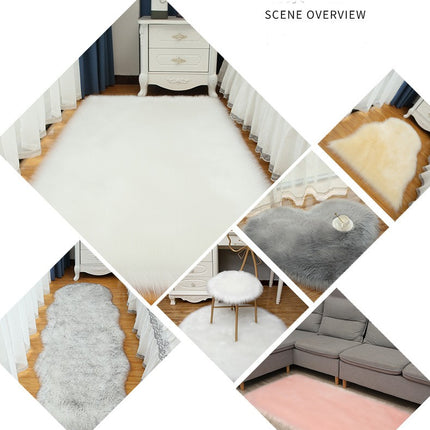 Artificial Hair Rugs Soft Fluffy Rugs Shaggy Rugs Faux Sheepskin Area Floor Rugs Living Room Children's Room Decoration
