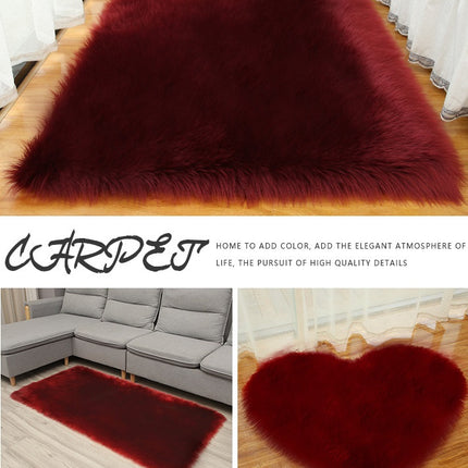 Artificial Hair Rugs Soft Fluffy Rugs Shaggy Rugs Faux Sheepskin Area Floor Rugs Living Room Children's Room Decoration