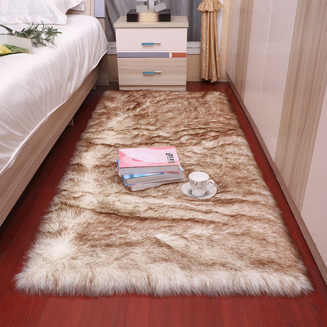 Artificial Wool Rugs, Soft Pile Rugs Artificial Sheepskin Rugs for Bedroom Living Room Children's Room Decoration