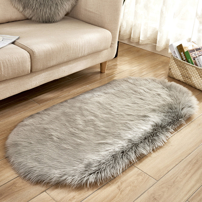 Super Soft Fluffy Faux Sheepskin Rug Plush Silk Shaggy Pile Rug, Bedroom Living Room Kids Room Decorative Bedside Rugs