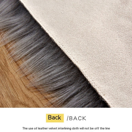 Tapis en fausse peau de mouton Super doux et pelucheux, tapis à poils longs en soie, pour chambre à coucher, salon, chambre d'enfant, tapis de chevet décoratif
