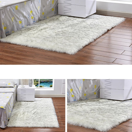 Faux Sheepskin Rug, Soft and Fluffy Sheepskin Chair Cover, Washable Non-Slip Pad for Chairs, Beds and Sofa Floors with Extra Long Wool