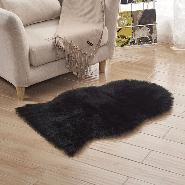 Artificial Fur Wobble Rule Rug Faux Wool Chair Covers Seat Cushions Soft Fluffy Shaggy Area Rugs, Bedroom Sofa Floor Rugs