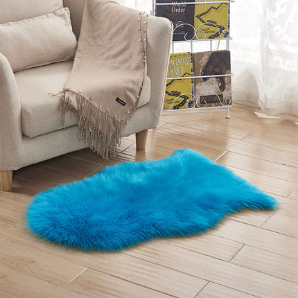 Tapis à règle oscillante en fourrure artificielle, couvre-chaise en fausse laine, coussins de siège, doux et moelleux, tapis de sol pour canapé de chambre à coucher
