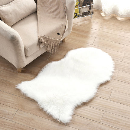 Tapis à règle oscillante en fourrure artificielle, couvre-chaise en fausse laine, coussins de siège, doux et moelleux, tapis de sol pour canapé de chambre à coucher