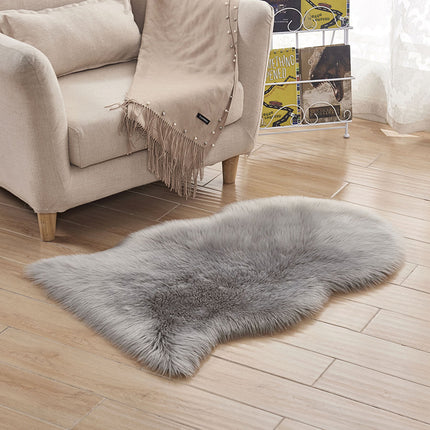 Tapis à règle oscillante en fourrure artificielle, couvre-chaise en fausse laine, coussins de siège, doux et moelleux, tapis de sol pour canapé de chambre à coucher