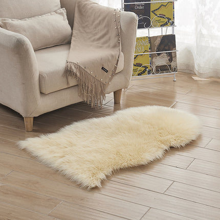 Tapis à règle oscillante en fourrure artificielle, couvre-chaise en fausse laine, coussins de siège, doux et moelleux, tapis de sol pour canapé de chambre à coucher
