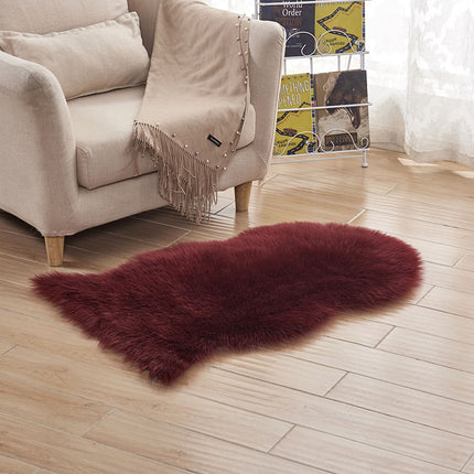 Tapis à règle oscillante en fourrure artificielle, couvre-chaise en fausse laine, coussins de siège, doux et moelleux, tapis de sol pour canapé de chambre à coucher