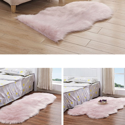 Tapis à règle oscillante en fourrure artificielle, couvre-chaise en fausse laine, coussins de siège, doux et moelleux, tapis de sol pour canapé de chambre à coucher