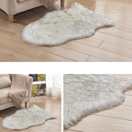 Tapis à règle oscillante en fourrure artificielle, couvre-chaise en fausse laine, coussins de siège, doux et moelleux, tapis de sol pour canapé de chambre à coucher