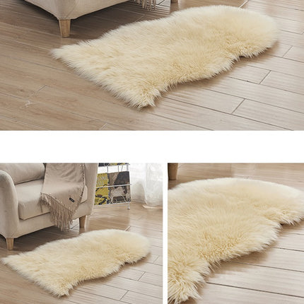 Tapis à règle oscillante en fourrure artificielle, couvre-chaise en fausse laine, coussins de siège, doux et moelleux, tapis de sol pour canapé de chambre à coucher