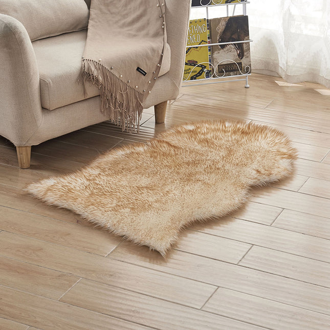 Artificial Fur  Rule Rug Faux Wool Chair Covers Seat Cushions Soft Fluffy Shaggy Area Rugs, Bedroom Sofa Floor Rugs