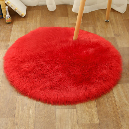 Weicher Stuhlteppich aus Kunstwolle – rutschfester, bauschiger Wollteppich für Schlafzimmer, Boden, Sofa, Wohnzimmer und andere Bodendekorationen