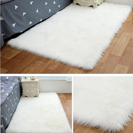Faux Sheepskin Fluffy Area Rugs Bedroom Shaggy Rugs Fluffy Sofa Floor Rugs Home Room Bedroom Chairs Floor Decoration