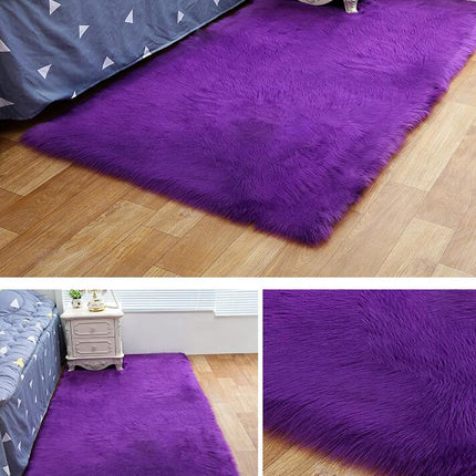 Faux Sheepskin Fluffy Area Rugs Bedroom Shaggy Rugs Fluffy Sofa Floor Rugs Home Room Bedroom Chairs Floor Decoration