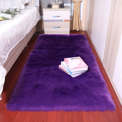 Flauschiger Shaggy-Teppich aus Kunstschaffell, Nachttisch-Wohnzimmer, weicher Plüsch-Teppich für Wohnzimmer, Schlafzimmer, Arbeitszimmer, Sofa, Treppen