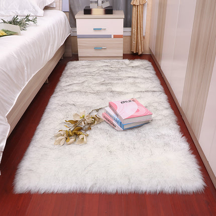 Flauschiger Shaggy-Teppich aus Kunstschaffell, Schlafzimmer-Nachttisch-Wohnzimmer, weicher Plüsch-Teppich für Wohnzimmer, Arbeitszimmer, Sofa, Treppen