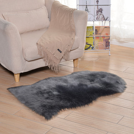 Tapis en fausse peau d'agneau et de mouton, poils longs, fausse fourrure, fausse polaire, housse de canapé, coussin de siège, doux et antidérapant, décor Shaggy, tapis de sol en fourrure