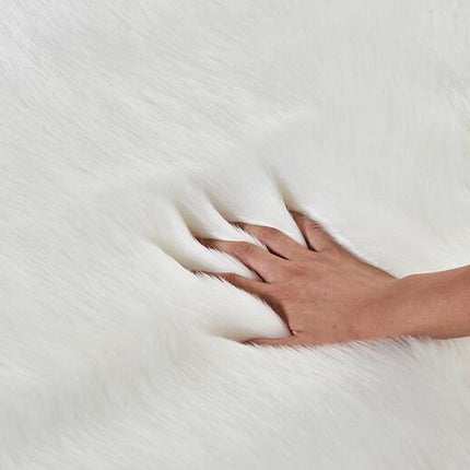 Tapis en fausse peau d'agneau et de mouton, poils longs, fausse fourrure, fausse polaire, housse de canapé, coussin de siège, doux et antidérapant, décor Shaggy, tapis de sol en fourrure