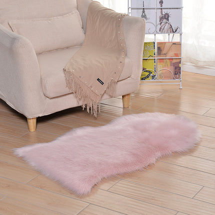 Tapis en fausse peau d'agneau et de mouton, poils longs, fausse fourrure, fausse polaire, housse de canapé, coussin de siège, doux et antidérapant, décor Shaggy, tapis de sol en fourrure