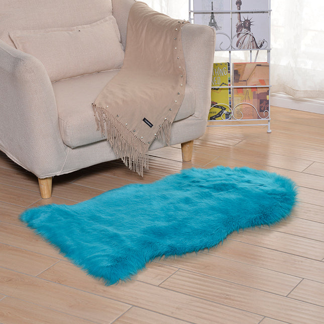 Faux Sheepskin Rug Longhair Faux Fur Faux Fleece Chair Sofa Cover Seat Pad Soft Non-slip Shaggy Decor Fur Area Rug Floor Carpet