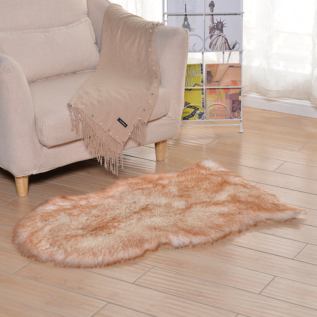 Faux Lambskin Sheepskin Rug Longhair Faux Fur Faux Fleece Chair Sofa Cover Seat Pad Soft Non-slip Shaggy Area Rug