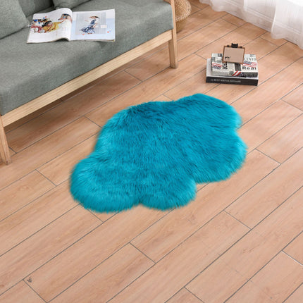 Tapis imitation poils de mouton pour chambre à coucher – Tapis à poils longs lavable en machine – Tapis doux antidérapant à poils extra longs pour salon