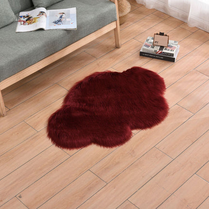 Tapis imitation poils de mouton pour chambre à coucher – Tapis à poils longs lavable en machine – Tapis doux antidérapant à poils extra longs pour salon