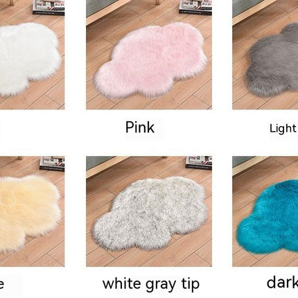 Faux Sheep Pile Hair Rug -Machine Washable Living Room Pile Area Rug -Soft Non-Slip Extra Long Pile Living Room Carpet