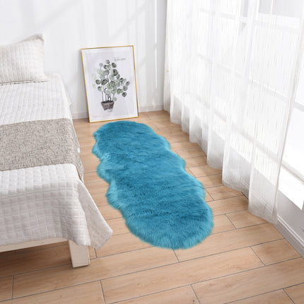Artificial Fur Soft Fluffy Single Sheepskin Style Rug, Chair Covers Seat Cushions Shaggy Area Rugs Bedroom Sofa Floor Rugs