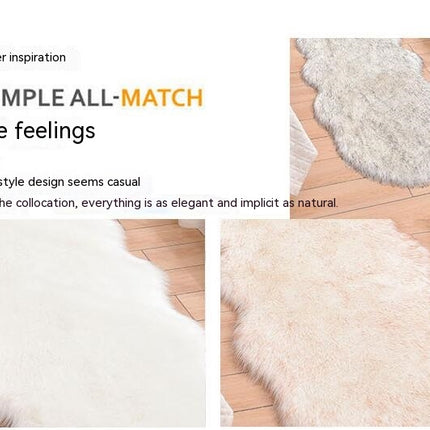 Artificial Fur Soft Fluffy Single Sheepskin Style Rug, Chair Covers Seat Cushions Shaggy Area Rugs Bedroom Sofa Floor Rugs
