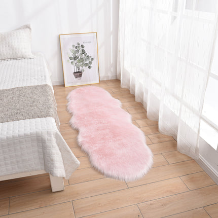 Artificial Fur Soft Fluffy Single Sheepskin Style Rug, Chair Covers Seat Cushions Shaggy Area Rugs Bedroom Sofa Floor Rugs