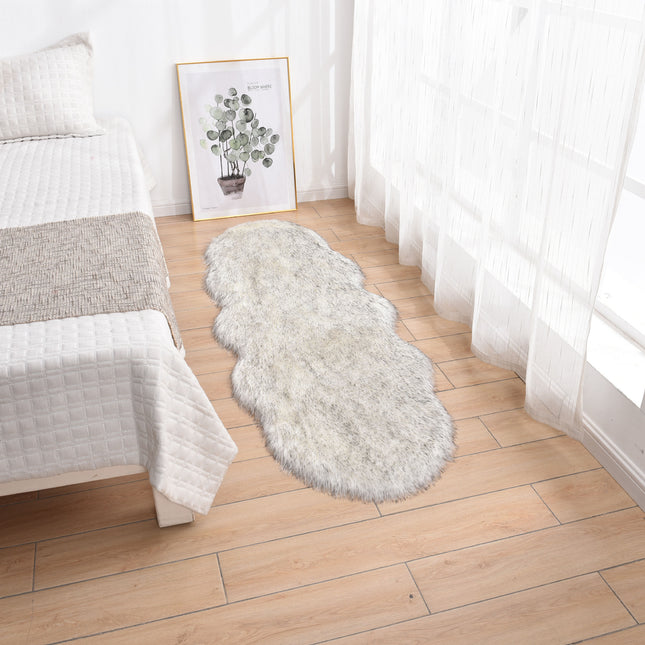 Tapis en fourrure artificielle douce et moelleuse de Style peau de mouton, housses de chaise, coussins de siège, tapis à poils longs, pour chambre à coucher, canapé, sol