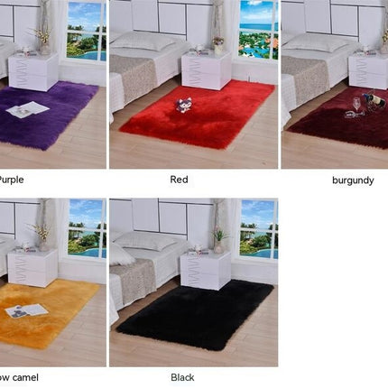 Multiple Size Rug Super Soft Velvet Shag Area Rug Modern Indoor Fluffy Rugs, Faux Fur Sheepskin Rug,Home Decor Nursery Rugs Kids