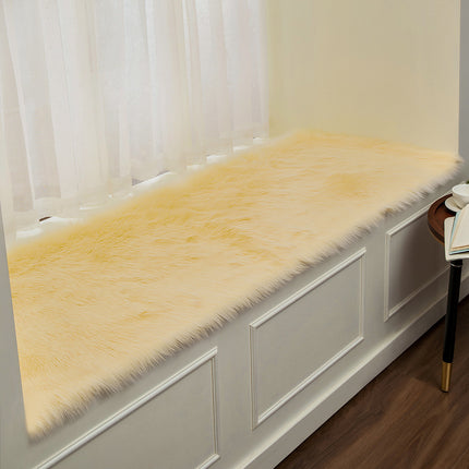 Tapis moelleux à coussin en peluche en fausse fourrure, tapis de chambre à coucher super doux et antidérapant utilisé pour les tapis de baie vitrée, les fenêtres de balcon de chambre à coucher, la décoration de la maison