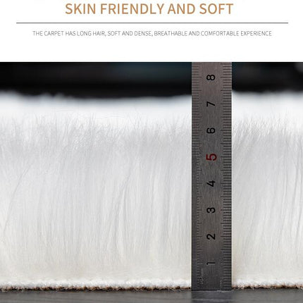 Tapis moelleux à coussin en peluche en fausse fourrure, tapis de chambre à coucher super doux et antidérapant utilisé pour les tapis de baie vitrée, les fenêtres de balcon de chambre à coucher, la décoration de la maison