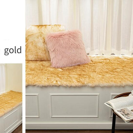 Tapis moelleux à coussin en peluche en fausse fourrure, tapis de chambre à coucher super doux et antidérapant utilisé pour les tapis de baie vitrée, les fenêtres de balcon de chambre à coucher, la décoration de la maison