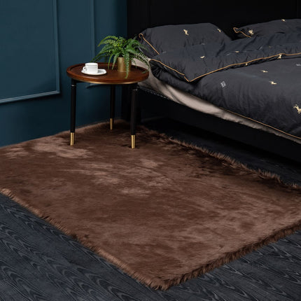 Faux Fur Seat Cushion Home Decor Long Wool Area Rugs Carpet Soft Fluffy Plush Pads  Fit for Home Office Restaurant Chair