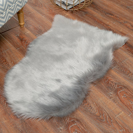 Tapis classique en fausse peau de mouton, doux, moelleux, à poils longs, pour chambre à coucher, salon, chevet, lavable
